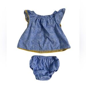 GAP Blue and Yellow Polka Dot Matching Set